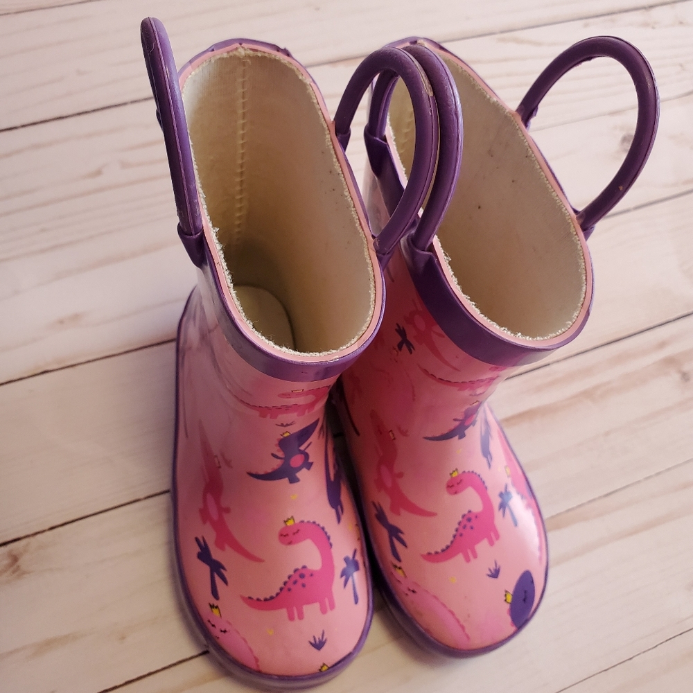 Girl Dinosaur rain boots
